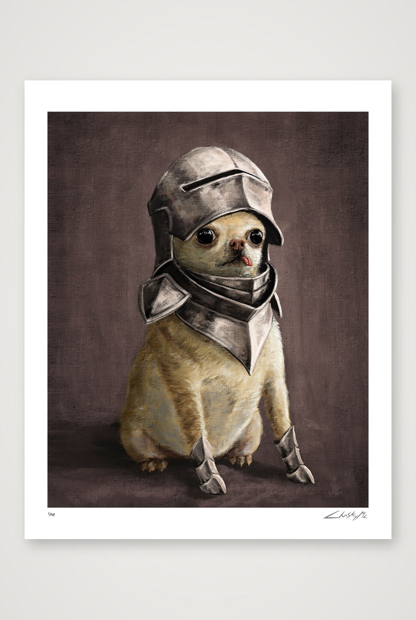 The Armored Chihuahua — 40×50cm Print only