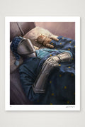 The Knight and the Cat Asleep — 28×35cm Print only