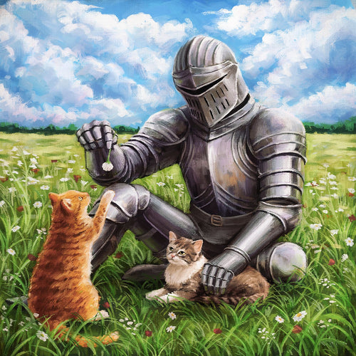 The Knight and the Two Cats