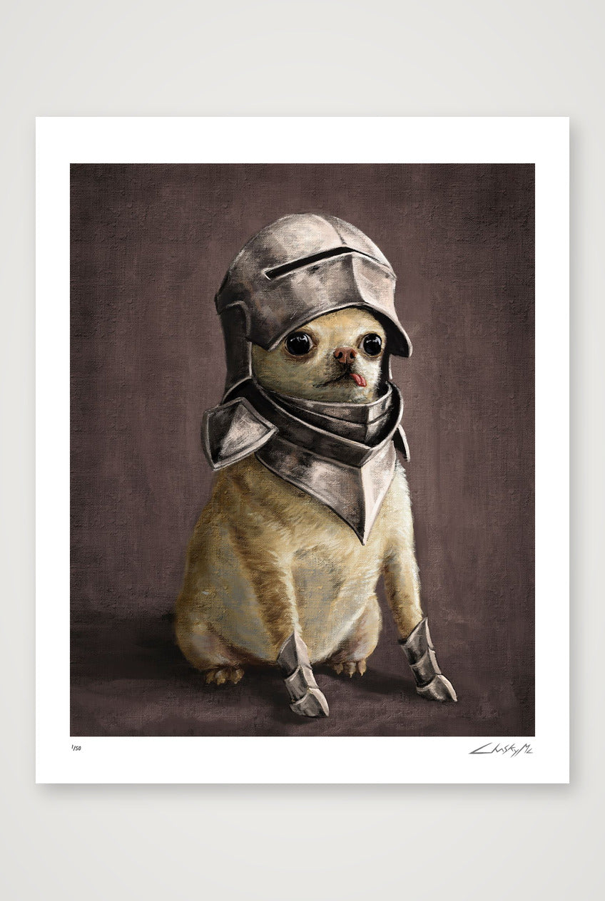 The Armored Chihuahua — 28×35cm Print only