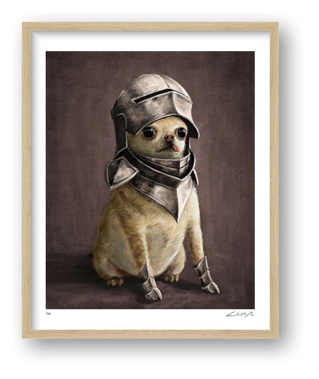The Armored Chihuahua — framed
